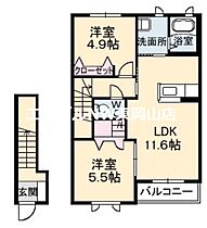 ラ・フォーレ三洸　壱番館  ｜ 岡山県備前市伊部（賃貸アパート2LDK・2階・57.60㎡） その2