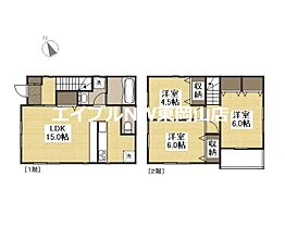 スカイヒルズ浜タウン　B-1  ｜ 岡山県岡山市中区浜3丁目（賃貸一戸建3LDK・1階・76.18㎡） その2