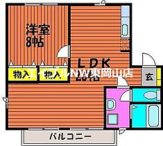 ブルーベリーパレス  ｜ 岡山県岡山市東区西大寺中野（賃貸アパート1LDK・1階・59.62㎡） その2