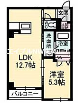 ラピス・スクエア  ｜ 岡山県岡山市中区竹田（賃貸アパート1LDK・2階・46.34㎡） その2