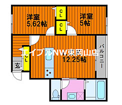 フライハイトＡ  ｜ 岡山県備前市吉永町吉永中（賃貸アパート2LDK・1階・52.79㎡） その2