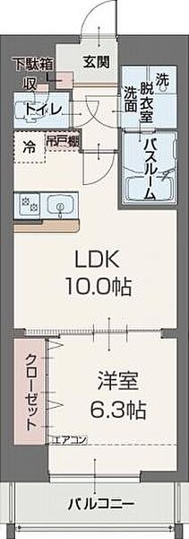 アヴェニュー高島 202｜静岡県沼津市高島町(賃貸マンション1LDK・2階・40.46㎡)の写真 その2