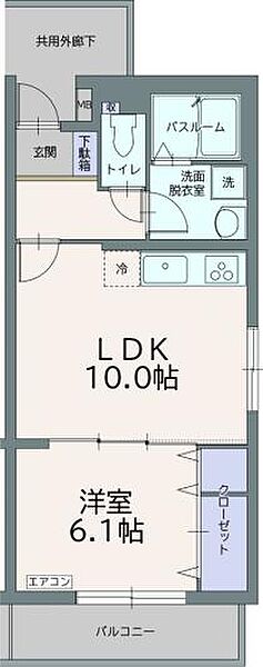 フィールドコート　フォリア F 101｜静岡県駿東郡清水町伏見(賃貸マンション1LDK・1階・41.80㎡)の写真 その2