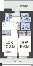 シェリーグランデ 7階1LDKの間取り