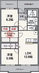 間取図画像 2SLDK