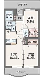 BlueRose 2LDKの間取図画像