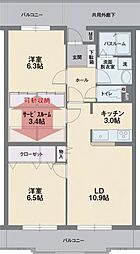 ソレイユM 2SLDKの間取図画像