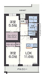 LUCIRCRUS 2LDKの間取図画像