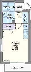 シャンノール ワンルームの間取図画像
