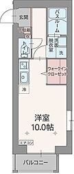 フローライト ワンルームの間取図画像