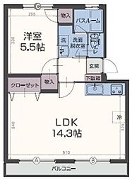 楠の台ハイツ 1LDKの間取図画像