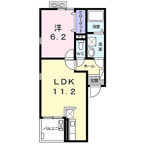 プチ・ヴィラージュ 101｜大阪府茨木市丑寅２丁目(賃貸アパート1LDK・1階・41.00㎡)の写真 その2