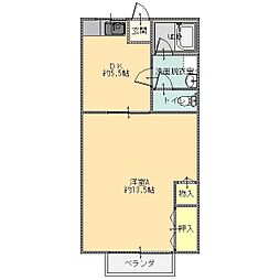 ハイコーポ 1Kの間取図画像