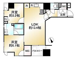 ベルメゾン武蔵野中町 2LDKの間取図画像