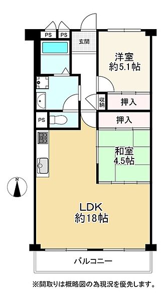間取りを拡大表示