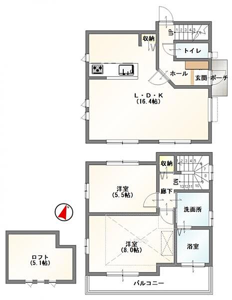 間取りを拡大表示