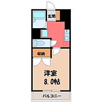 栃木県宇都宮市滝谷町（賃貸マンション1K・3階・22.80㎡） その2