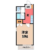 栃木県宇都宮市南大通り4丁目（賃貸マンション1K・4階・30.60㎡） その2