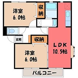 東北本線 宝積寺駅 徒歩19分