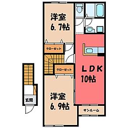 日光線 鹿沼駅 バス6分 緑町2丁目南下車 徒歩3分