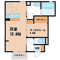 栃木県小山市若木町2丁目（賃貸アパート1R・1階・36.36㎡） その2