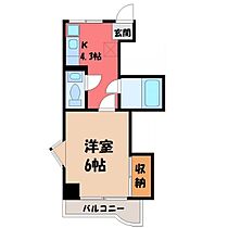 栃木県小山市駅東通り2丁目（賃貸マンション1K・5階・22.68㎡） その2