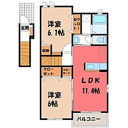 東北本線 間々田駅 バス17分 粟宮下下車 徒歩6分