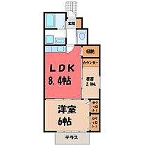 栃木県小山市大字羽川（賃貸アパート1LDK・1階・40.01㎡） その2