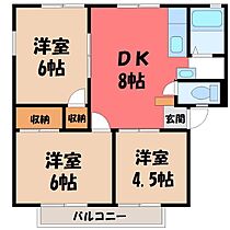 栃木県栃木市大平町富田（賃貸アパート3LDK・1階・51.83㎡） その2