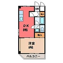 栃木県宇都宮市滝の原1丁目（賃貸マンション1DK・3階・34.26㎡） その2