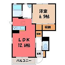 茨城県筑西市一本松（賃貸アパート1LDK・1階・47.08㎡） その2