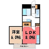 栃木県宇都宮市下栗町（賃貸アパート1LDK・1階・37.31㎡） その2