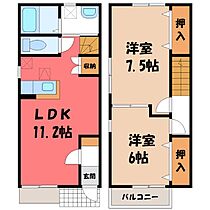 茨城県筑西市伊佐山（賃貸アパート2LDK・1階・58.32㎡） その2