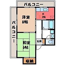 栃木県宇都宮市御幸ケ原町（賃貸マンション2K・6階・36.17㎡） その2