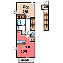 栃木県小山市若木町1丁目（賃貸アパート1LDK・2階・41.98㎡） その2