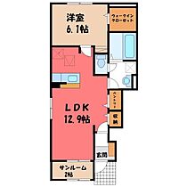 Royal Forest  ｜ 栃木県下都賀郡壬生町表町（賃貸アパート1LDK・1階・50.49㎡） その2