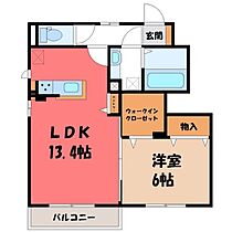 栃木県栃木市薗部町4丁目（賃貸アパート1LDK・1階・49.05㎡） その2