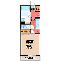 栃木県宇都宮市西川田町（賃貸アパート1K・1階・27.18㎡） その2