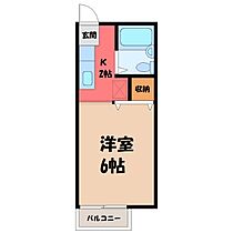 栃木県栃木市富士見町（賃貸アパート1K・1階・18.00㎡） その2