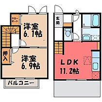 茨城県結城市大字結城（賃貸テラスハウス2LDK・1階・57.10㎡） その2