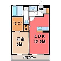 栃木県宇都宮市台新田町（賃貸アパート1LDK・3階・43.41㎡） その2