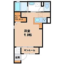 栃木県栃木市大町（賃貸アパート1R・1階・29.40㎡） その2