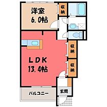 栃木県鹿沼市西鹿沼町（賃貸アパート1LDK・1階・48.79㎡） その2