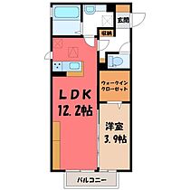 栃木県小山市駅南町5丁目（賃貸アパート1LDK・1階・42.00㎡） その2