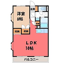 レジデンス三和 1LDKの間取図画像