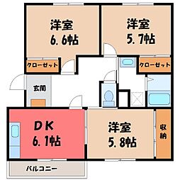 🉐敷金礼金0円！🉐東武宇都宮線 おもちゃのまち駅 徒歩16分