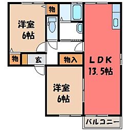 ハイム・サンシャイン 2LDKの間取図画像