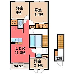 ティール 2階3LDKの間取り