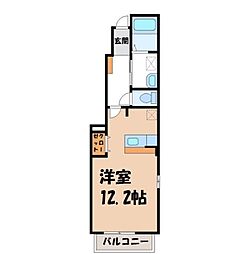 セイバリー 1Kの間取図画像