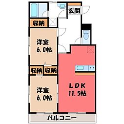 アッサンブラージュ 2LDKの間取図画像